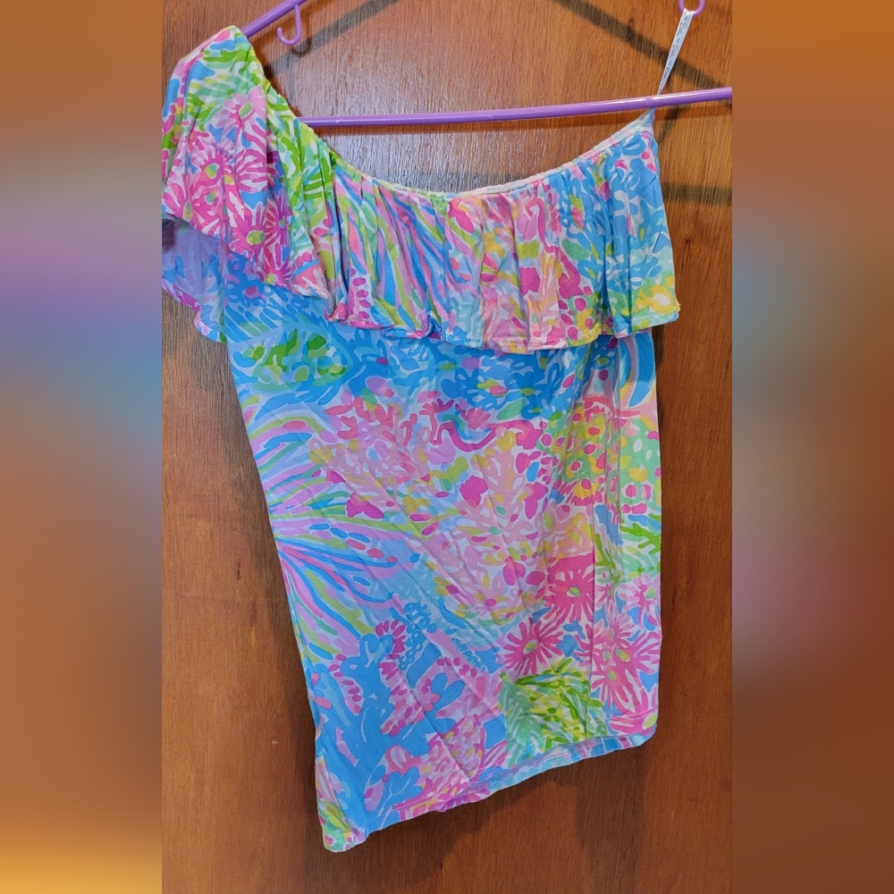 Lily Pulitzer Neveah one shoulder top- size XXS